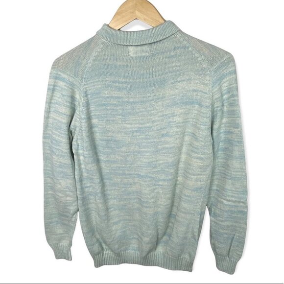 Urban Outfitters Martin Juan Cotton Heathered Teal Green Sweater‎ Size Medium - Picture 3 of 10